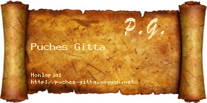 Puches Gitta névjegykártya
